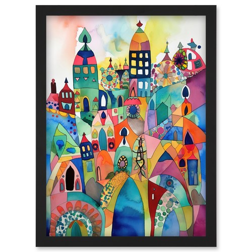Cityscape modern abstract folk - abstract,
