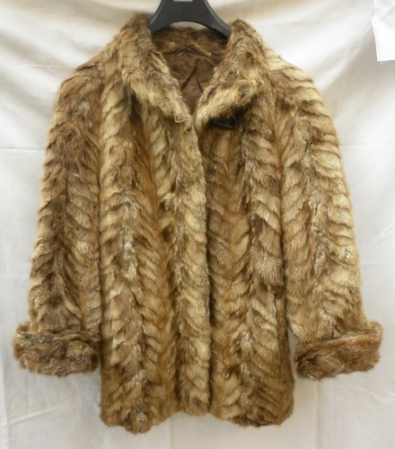 Bisam pelzjacke braun - pelzjacke,