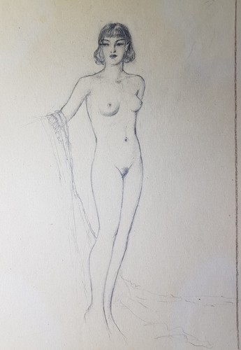 Erotische zeichnung 1920 - zeichnung,, um