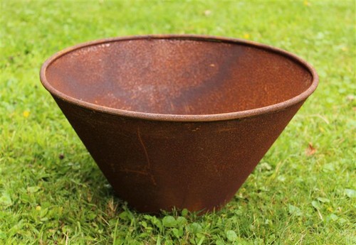 Rost pflanzschale rund eckig - rost,