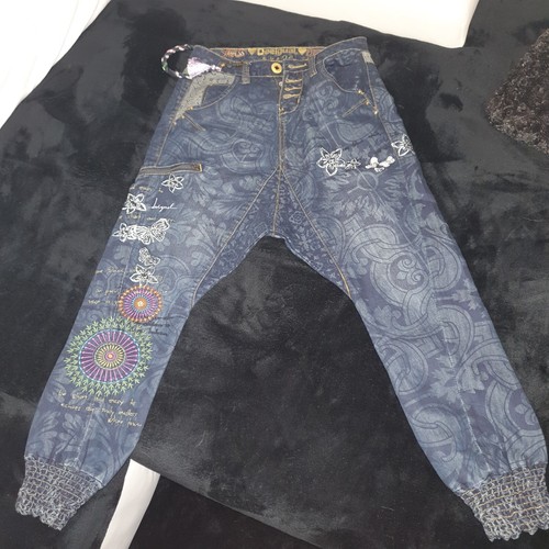 Desigual tiefschritthose jeans - desigual,