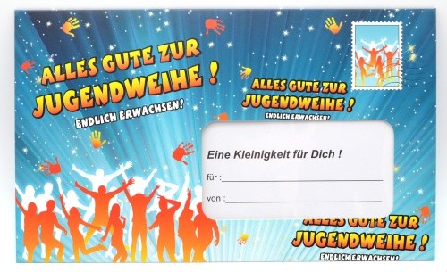 Xxl umschlag jugendweihe 30 - "jugendweihe",