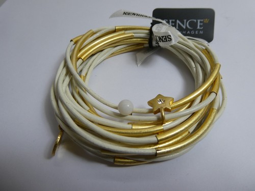 Armband leder white sence - armband,