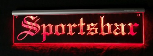 Sportsbar led namenschild - led,