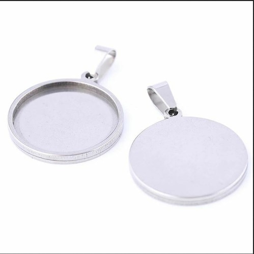 Edelstahl anhänger 20mm - 5x,