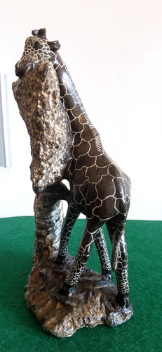 Speckstein skulptur giraffen - speckstein,
