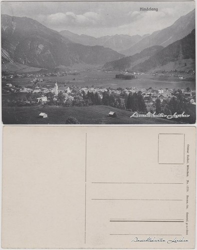 Ansichtskarte bad hindelang - ansichtskarte,