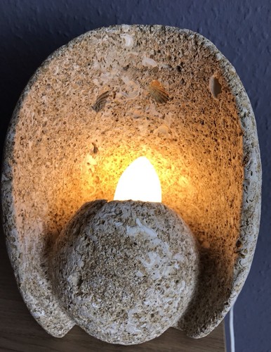 Tischlampe aus kalkstein - tischlampe,