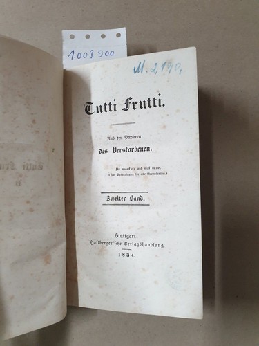 Tutti frutti zweiter band - frutti.,