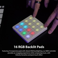 M-VAVE MIDI Controller Pad 16 Velocity Sensitive Backlight Pads MIDI Keyboar TOS