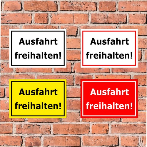 Schild ausfahrt freihalten - schild,