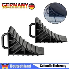 2 x Unterlegkeil mit Griff Hemmschuhe Bremskeile Anhänger PKW Stütze Radkeil DHL