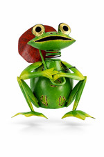 Gartenfigur Frosch sitzend mit