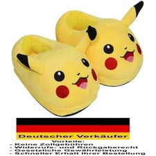 Pokemon Hausschuhe Pikachu Gelb 37-39 Plüsch Damen Schuhe Gefüttert Warm