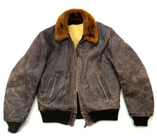 HERCULES G-1 Pferdeleder Vintage US Piloten Aero Bomber Flieger Lederjacke 48 M