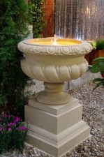 🔶 Brunnen Piemont mit Pumpe mit Beleuchtung Sandstein Steinkunst BLACKFORM