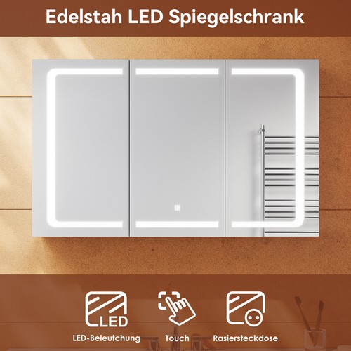 Spiegelschrank mit led - mit,