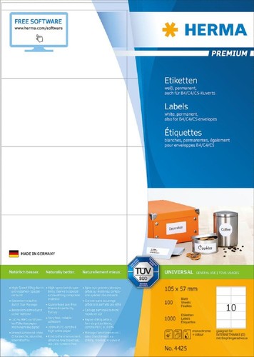 Etiketten premium weiß - etiketten, a4,