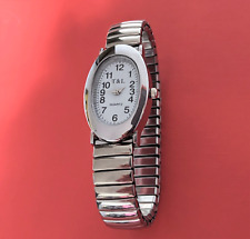 Damenuhr Quartz Uhr Stretch Zug Armband Damenarmbanduhr Edelstahl geprüft & neu