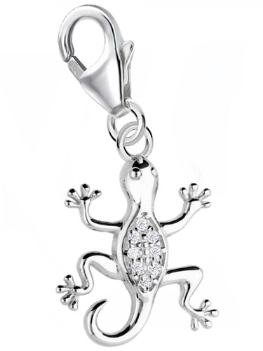 Zirkonia eidechse charm - zirkonia,