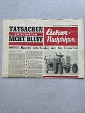Original Prospekt Eicher Nachrichten 50iger Jahre Eicher Land und Leute Fendt 
