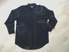 Haupt Herren Hemd Gr L/XL schwarz mit Muster 100 % Viskose