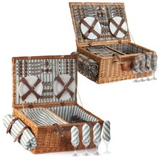 Picknickkorb Picknickkoffer Weidenkorb mit Geschirr Picknickset Weiden CampFeuer