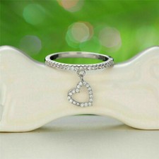 Diamant Band Herz Form Charm