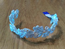 Haarkranz mit Ornamenten, Kränzchen, Kopfschmuck, Haarreif, Haardaht, Weiß