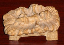 Jesuskind/Christkind in Krippe, Holz, handgeschnitzt ! 7cm, UNIKAT !