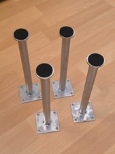 4 X verstellbar Möbelfüsse Sockelfuß Schrankfuß Tischbeine Stützbeinen metall 
