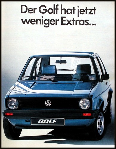 Golf originale werbung - vw, 1,