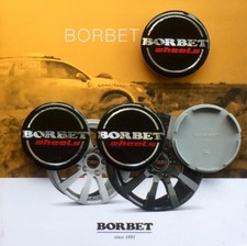 4 BORBET  NABENDECKEL  NABENKAPPEN  FELGENDECKEL  CENTER CAPS 56mm NEU/ORIGINAL