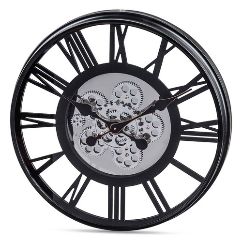 Wanduhr schwarz silber - wanduhr, 53
