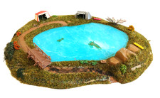 Busch - See Brücke Zelte - 3101 - Gebäude Häuser Haus --- CSG 1265