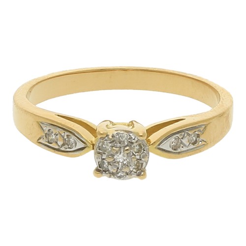Diamant ring 750 k gold - diamant,