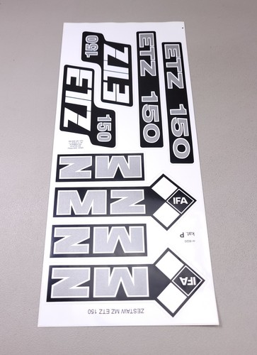 Etz150 aufkleber set silber - mz,