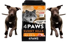 ? 4x 2kg 4PAWS Hundefutter Sunny Hills Huhn Trockenfutter Getreidefrei Futter