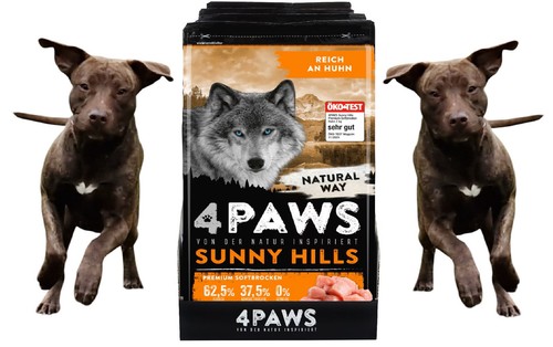 2kg 4paws hundefutter - 4x,