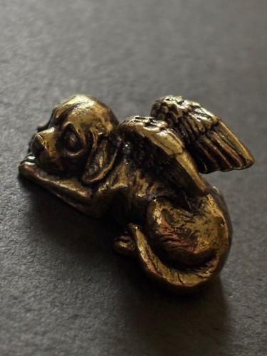 Engelshund aus messing - engelshund,
