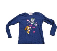 Langarmshirt Gr. 110/116 Nickelodeon Paw Patrol blau m. Print & Schriftzug