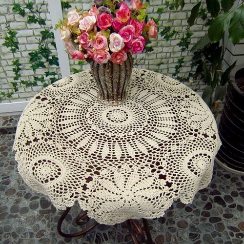 90cm rund handarbeit gehäkelt - 90cm,