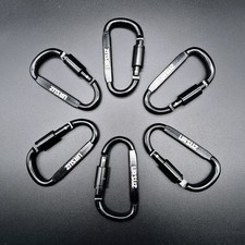 Karabinerhaken Karabiner Schnapphaken 6 St. Feuerwehr Alu Schraubverschluß EDC