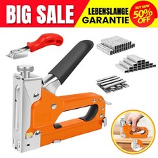 3In1 Handtacker Set Mit 3000 Klammern - TÜV GS Geprüft - Profi Tacker Für Holz