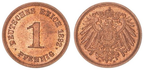 Kaiserreich pfennig 1892 - pfennig, e