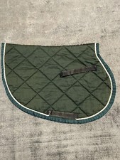 Equiline - Schabracke - Springen - halbrund mit Kordel - dunkelgrün/gold 