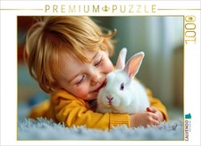 CALVENDO Puzzle Das ist Kaninchenliebe pur. | 1000 Teile Lege-Größe 64x48cm Foto