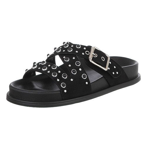 Damen mules mit nieten - damen,