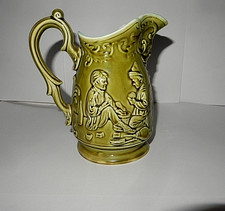 Alter Weinkrug mit Spielmotiv  von Villeroy & Boch  Dresden F . N