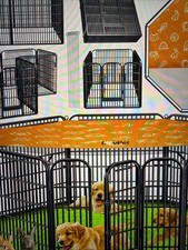 XXL Welpenlaufstall, 8 Paneele